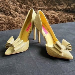 Prince Gold dressy pumps. By Betsy Johnson.